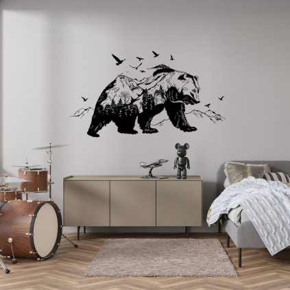 Autocolant de perete "Ursul" 122x68cm