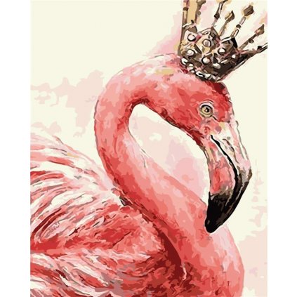 Pictura pe numere cu un cadru "Flamingo" 50x40 cm