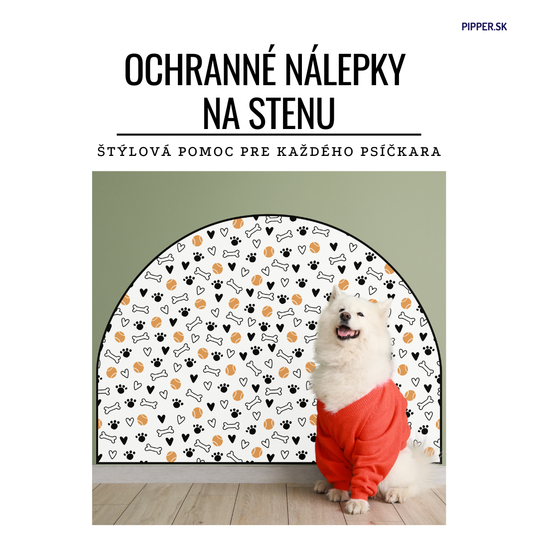 Ochranné textilné nálepky na stenu pre psíčkarov