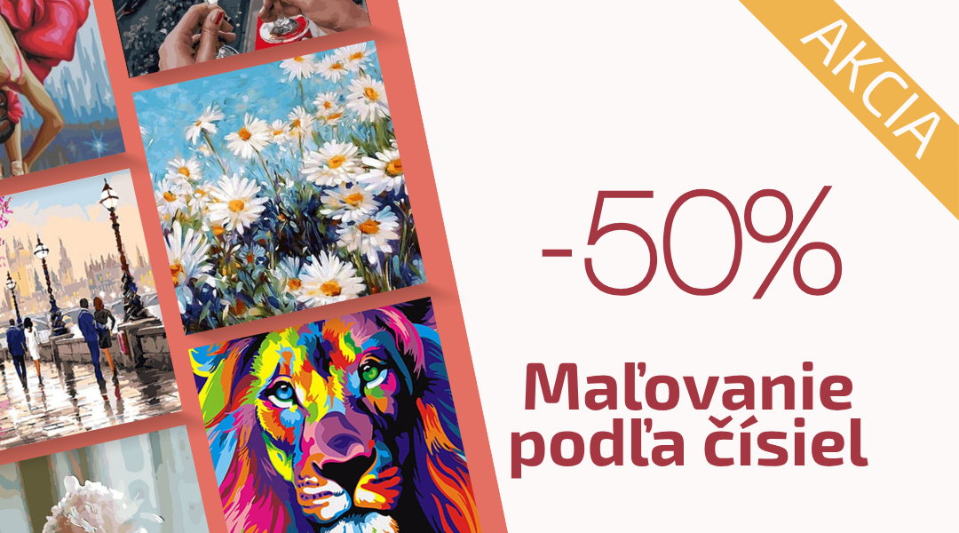Akcia 1+1 na všetky obrazy Maľovanie podľa čísiel