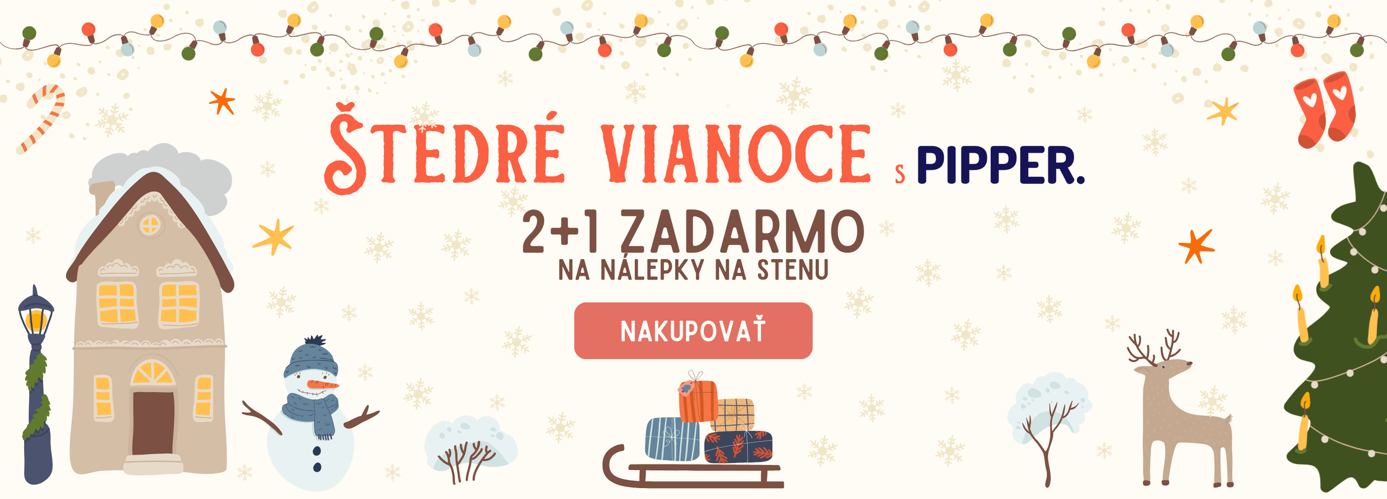 Akcia 2+1 ZADARMO na nálepky na stenu