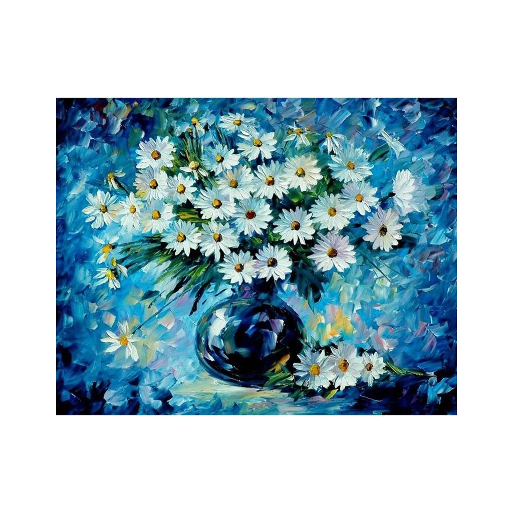 Maľovanie podľa čísiel s rámom "Kvetiny vo váze 2" 50x40 cm
