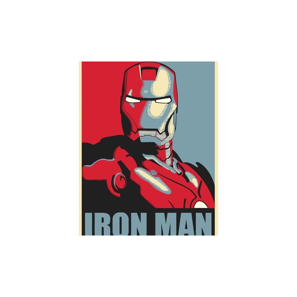 Maľovanie podľa čísiel s rámom "Iron Man 3" 50x40 cm