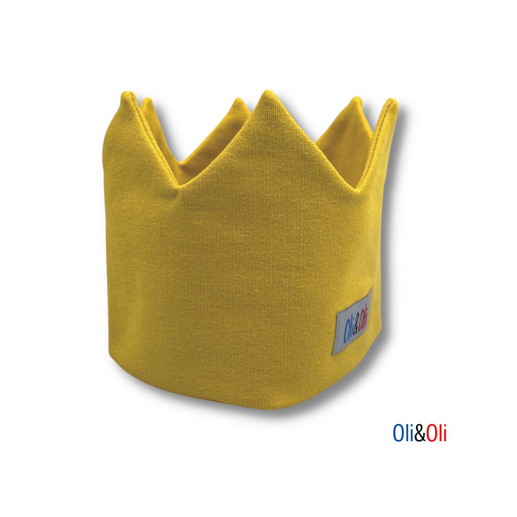 Detská čelenka Oli&Oli - korunka - žltá farba