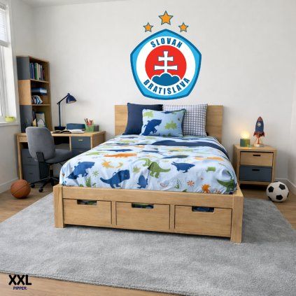 Logo ŠK Slovan Bratislava - textilná nálepka na stenu