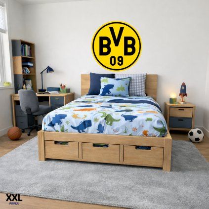 Logo Borussia Dortmund - textilná nálepka na stenu