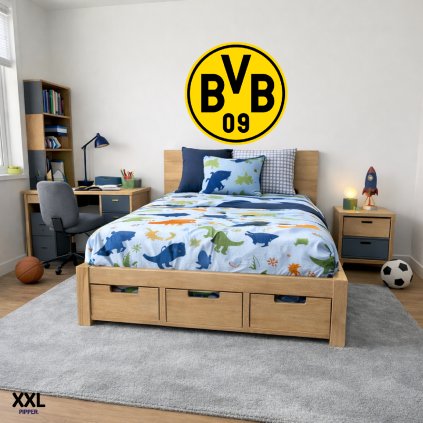 Textilná nálepka na stenu - logo "Borussia Dortmund"