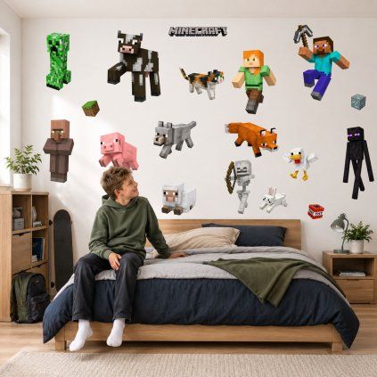 Nálepka pre deti Minecraft do detskej izby