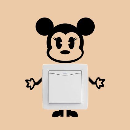 Minnie Mouse - nálepka nad vypínač
