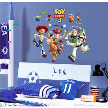 dekoracna samolepka na stenu nalepka interierova dekoracia toy story 3 vizualizacia