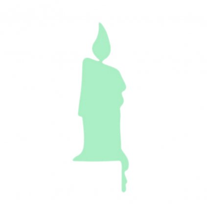 Fosforová samolepka na vypínač  "Sviečka" 17x6 cm