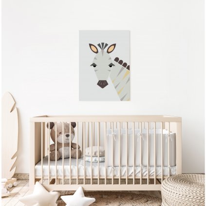Detský obraz - Geometrická Zebra 50 x 40 cm