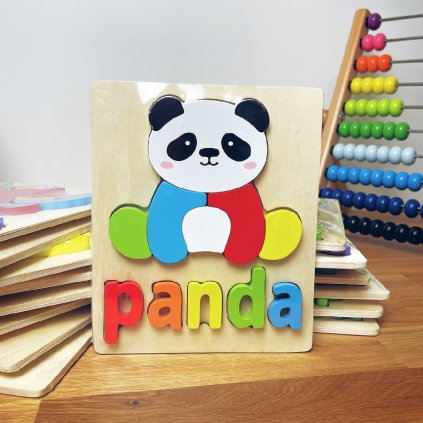 Drevená skladačka "Panda"