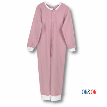 Detské pyžamo - overal Oli&Oli - bledoružová farba