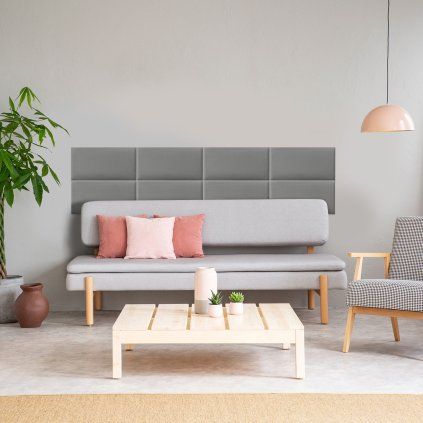 Čalúnený panel za posteľ - Obdĺžnik - 60x20cm  Pevné a odolné • Certifikované materiály • Vyrobené v EU