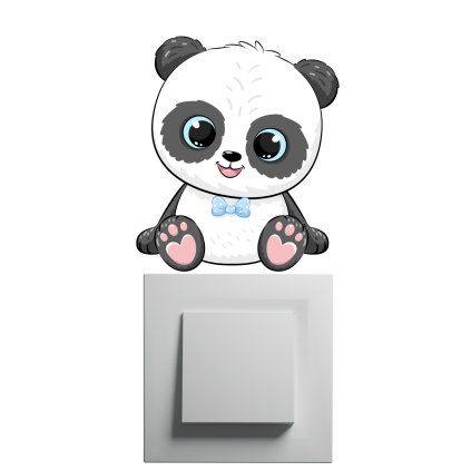 Panda - chlapec - nálepka nad vypínač