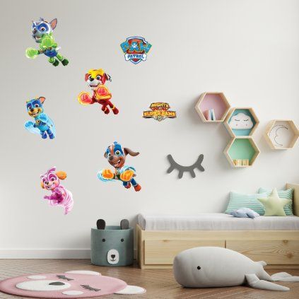 PAW Patrol - Mighty Pups - nálepka na stenu