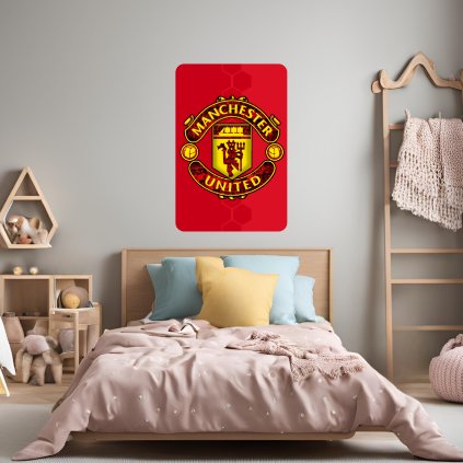Textilná nálepka na stenu "Manchester United FC"