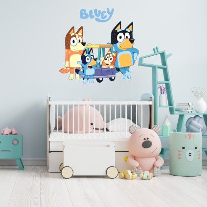 Bluey - textilná nálepka na stenu