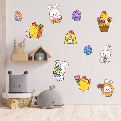 Veľká noc - textilná nálepka na stenu