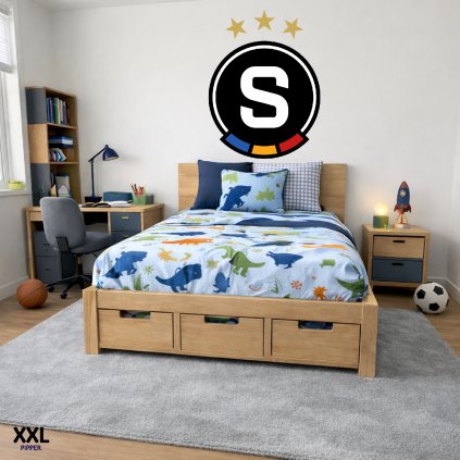 Textilná nálepka na stenu - logo "AC Sparta Praha"