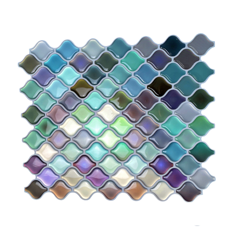 Nalepovací obklad - 3D mozaika - Farebné slzičky 21,0 x 24,5 cm