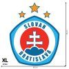 Logo ŠK Slovan Bratislava - textilná nálepka na stenu  3 veľkosti až do 100cm • 3 samostatné nálepky