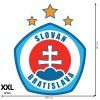 Logo ŠK Slovan Bratislava - textilná nálepka na stenu  3 veľkosti až do 100cm • 3 samostatné nálepky