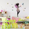 Samolepka na stenu "Víla s kolibríkom" 110x140 cm