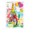 Samolepka na stenu "Žirafa na bicykli" 78x128cm
