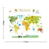 Samolepka na stenu "Farebná Mapa Sveta" 88x110 cm