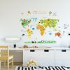 Samolepka na stenu "Farebná Mapa Sveta" 88x110 cm