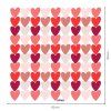 Srdiečka - textilná nálepka na stenu  Hárok 60×60cm • 90 samostatných nálepiek