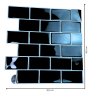Nalepovací obklad - 3D mozaika - Čierne tehličky 30,5 x 30,5 cm