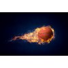 Fototapeta "Basketbalová lopta v plameňoch"