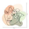 Samolepka na stenu "Ženská tvár"