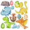 Dinosaury - textilná nálepka na stenu