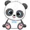 Panda - chlapec - nálepka nad vypínač