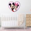 Mickey a Minnie v srdiečku - textilná nálepka na stenu