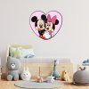Mickey a Minnie v srdiečku - textilná nálepka na stenu