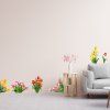 Tulipány - textilná nálepka na stenu  Hárok 60×70cm • 6 samostatných nálepiek
