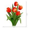Červené tulipány - nálepka nad vypínač