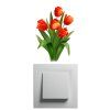 Červené tulipány - nálepka nad vypínač