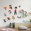 PAW Patrol 5 - nálepka na stenu  Hárok 60×70cm • 9 samostatných nálepiek