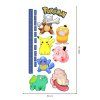 Detský meter Pokemón - textilná nálepka na stenu  Hárok 60×120cm • 19 samostatných nálepiek