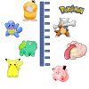 Detský meter Pokemón - textilná nálepka na stenu  Hárok 60×120cm • 19 samostatných nálepiek