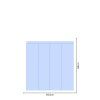 Obdĺžnik - Modrá farba - textilná nálepka na stenu  Hárok 60×60/80/100cm • 4 obdĺžniky na nálepke