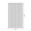 Obdĺžnik - Šedá farba - textilná nálepka na stenu  Hárok 60×60/80/100cm • 4 obdĺžniky na nálepke