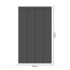 Obdĺžnik - Šedá farba - textilná nálepka na stenu  Hárok 60×60/80/100cm • 4 obdĺžniky na nálepke
