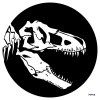 T-Rex kostra - textilná nálepka na stenu  2 veľkosti Ø60 a Ø100• 1 samostatná nálepka